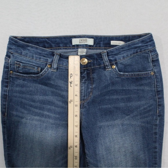 Vintage America Women Blue Short Boho Bermuda Casual Size 4/27 - Picture 5 of 9